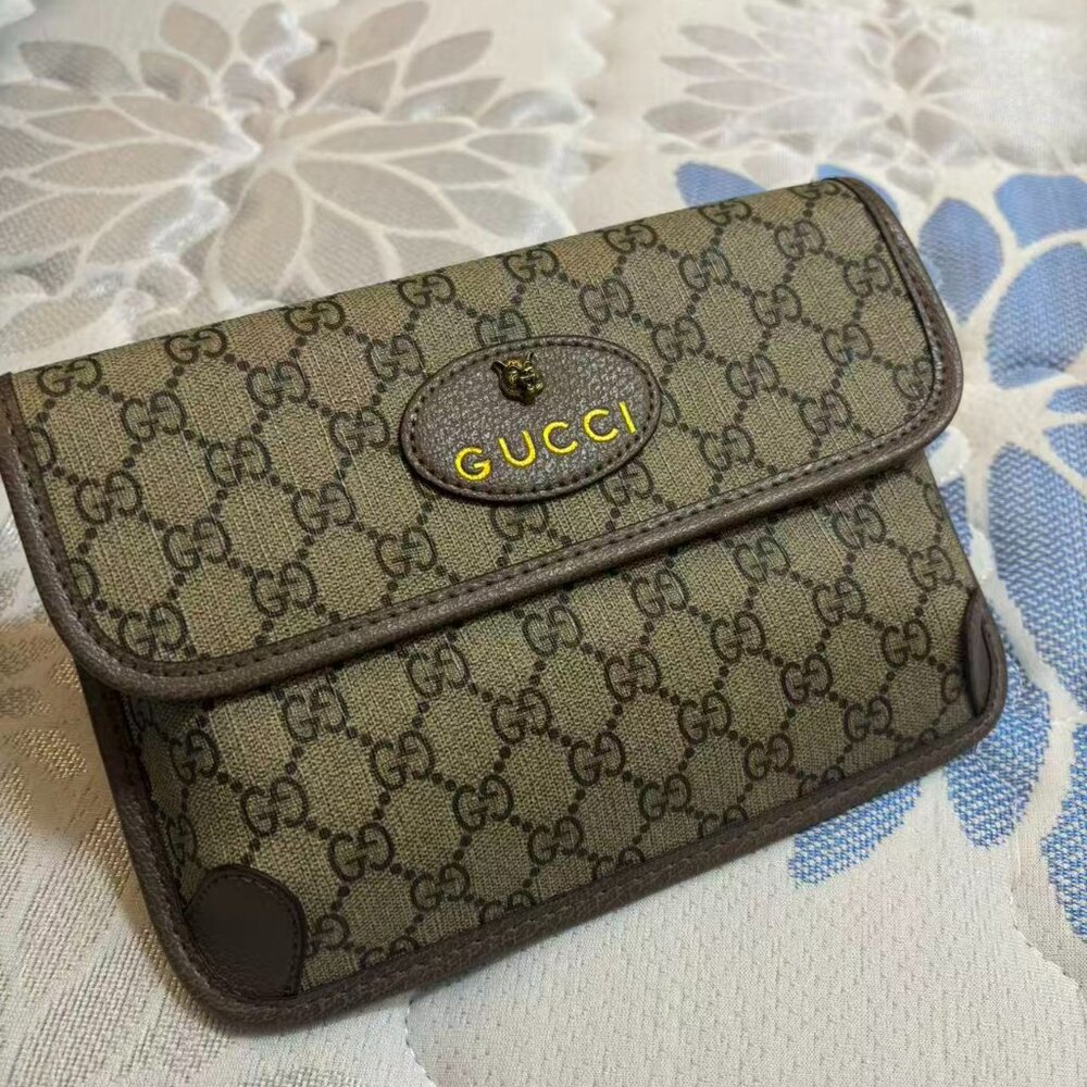 Gucci fanny pack crossbody bag brown